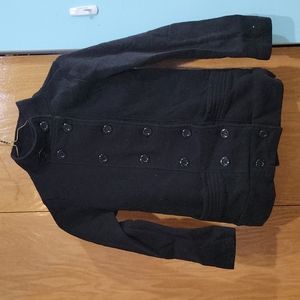 Black jacket no hoodie buttons Size M